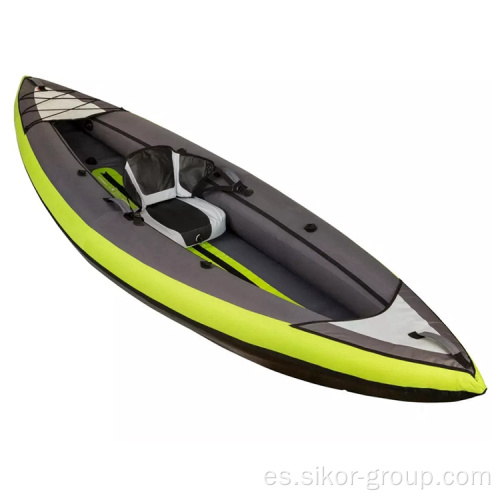 Colorido kayak inflable de PVC disponible para ordenar 1 persona hombres naranjas kayak inflable para recreación de agua